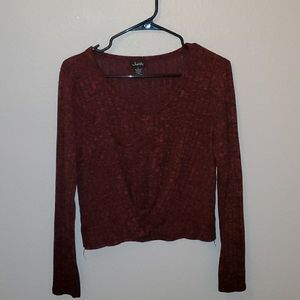 Long sleeve cropped sweater